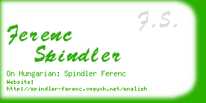 ferenc spindler business card